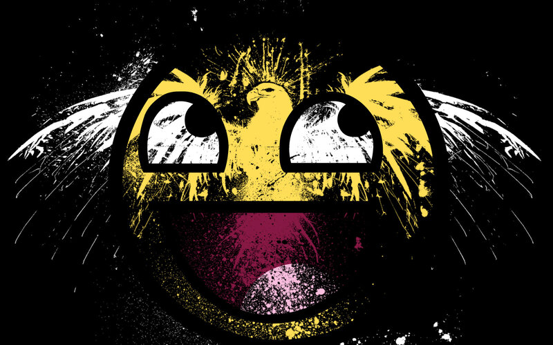 graffiti-style eagle face