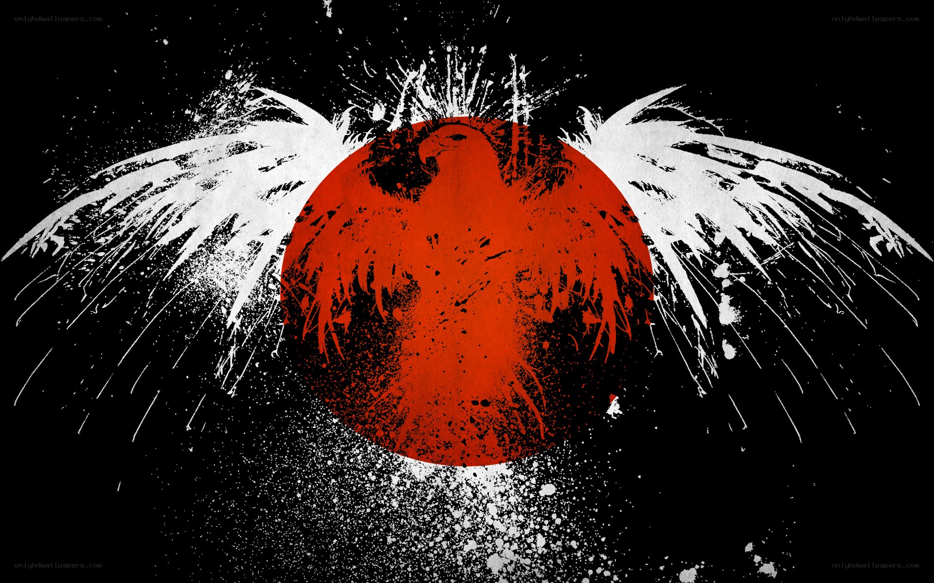 graffiti-style eagle flag