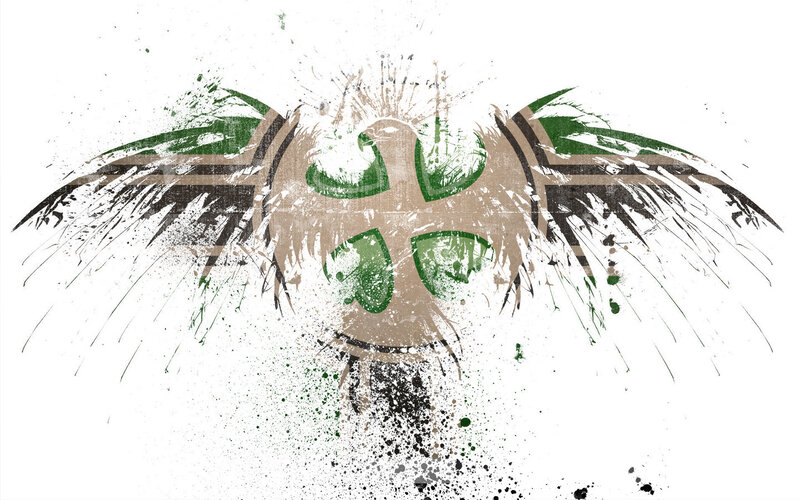Graffiti-style Eagle — Green