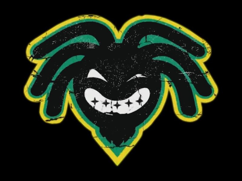 graffiti-style face logo