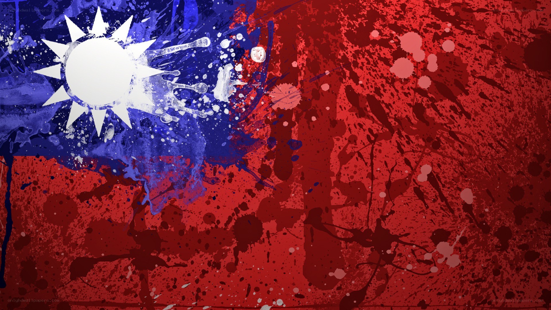 graffiti-style flag art