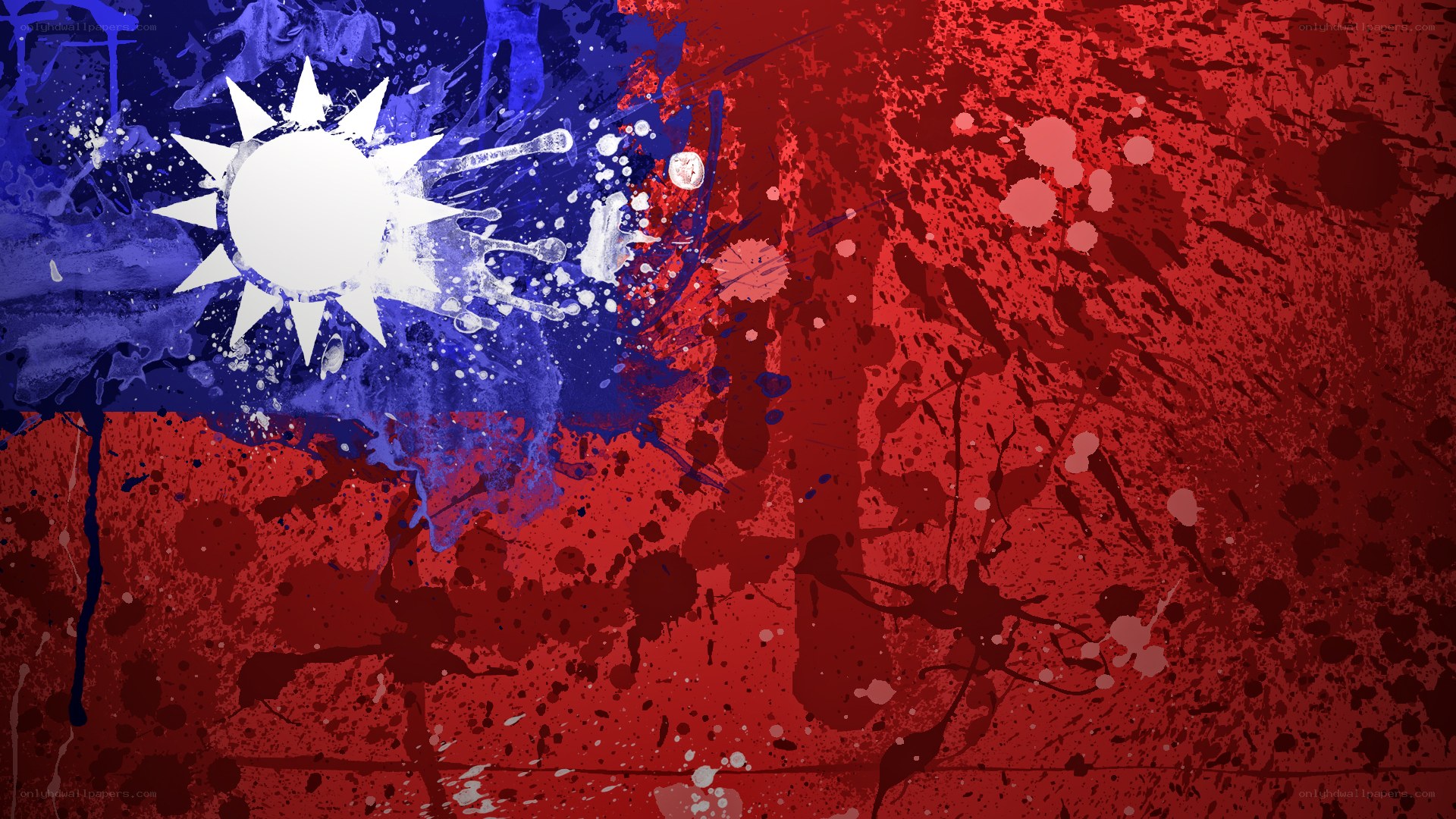 graffiti-style flag art