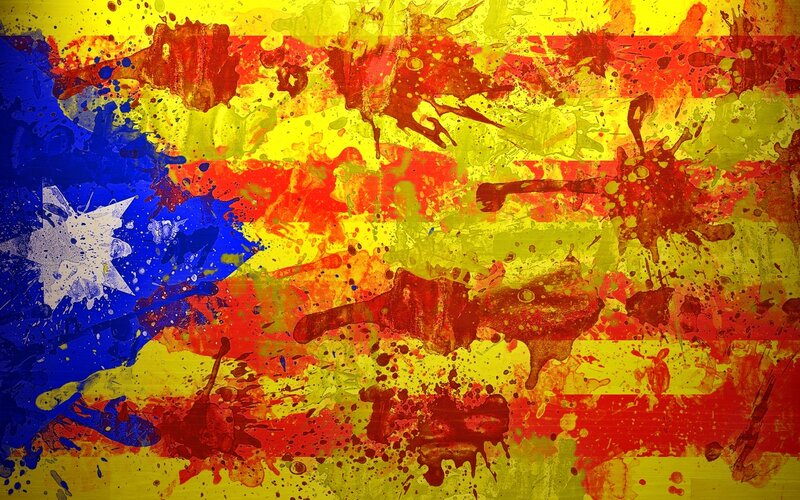 graffiti-style flag art