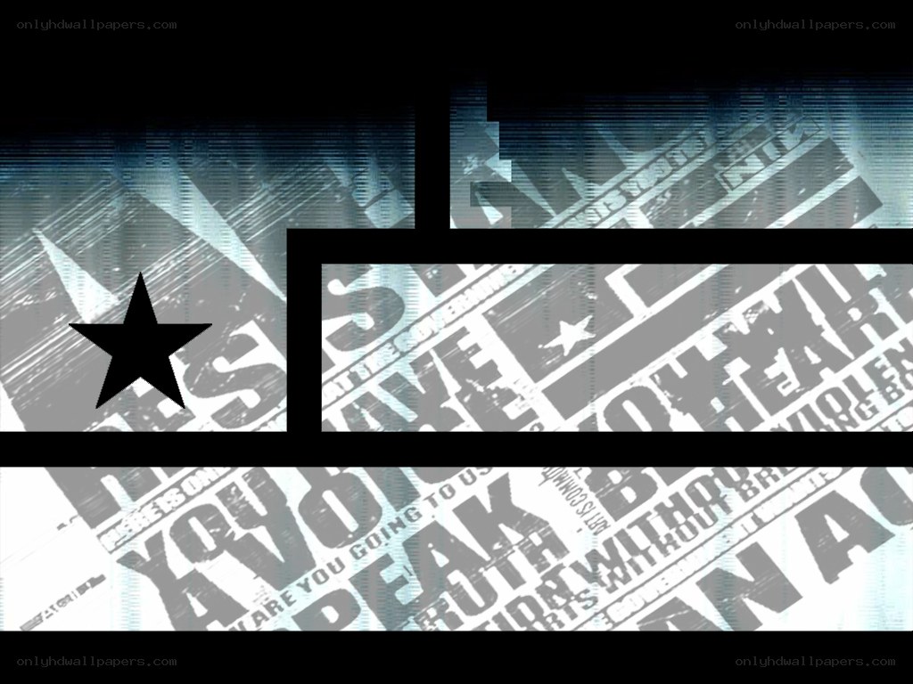 graffiti-style flag with star