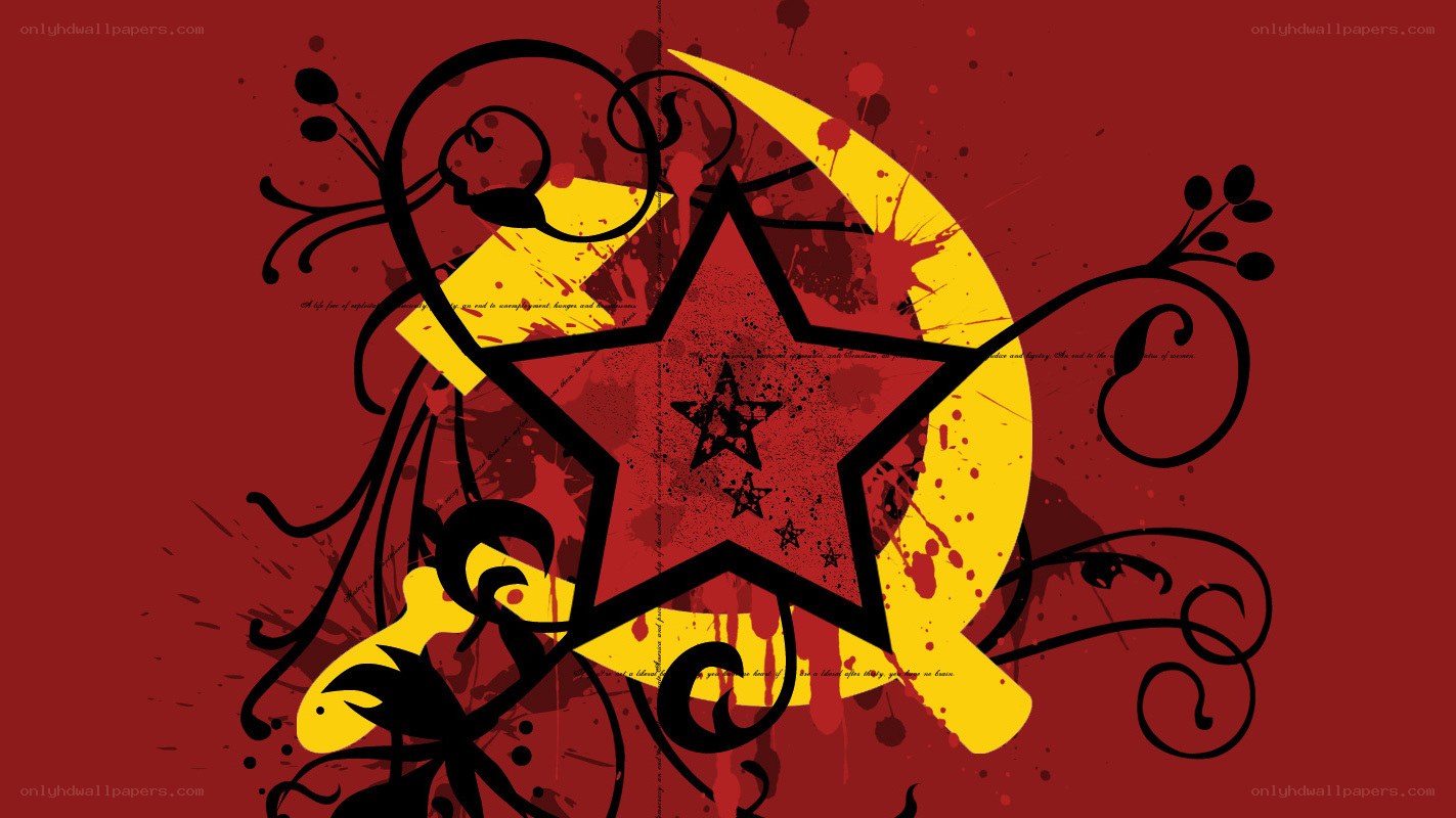 graffiti-style hammer and sickle