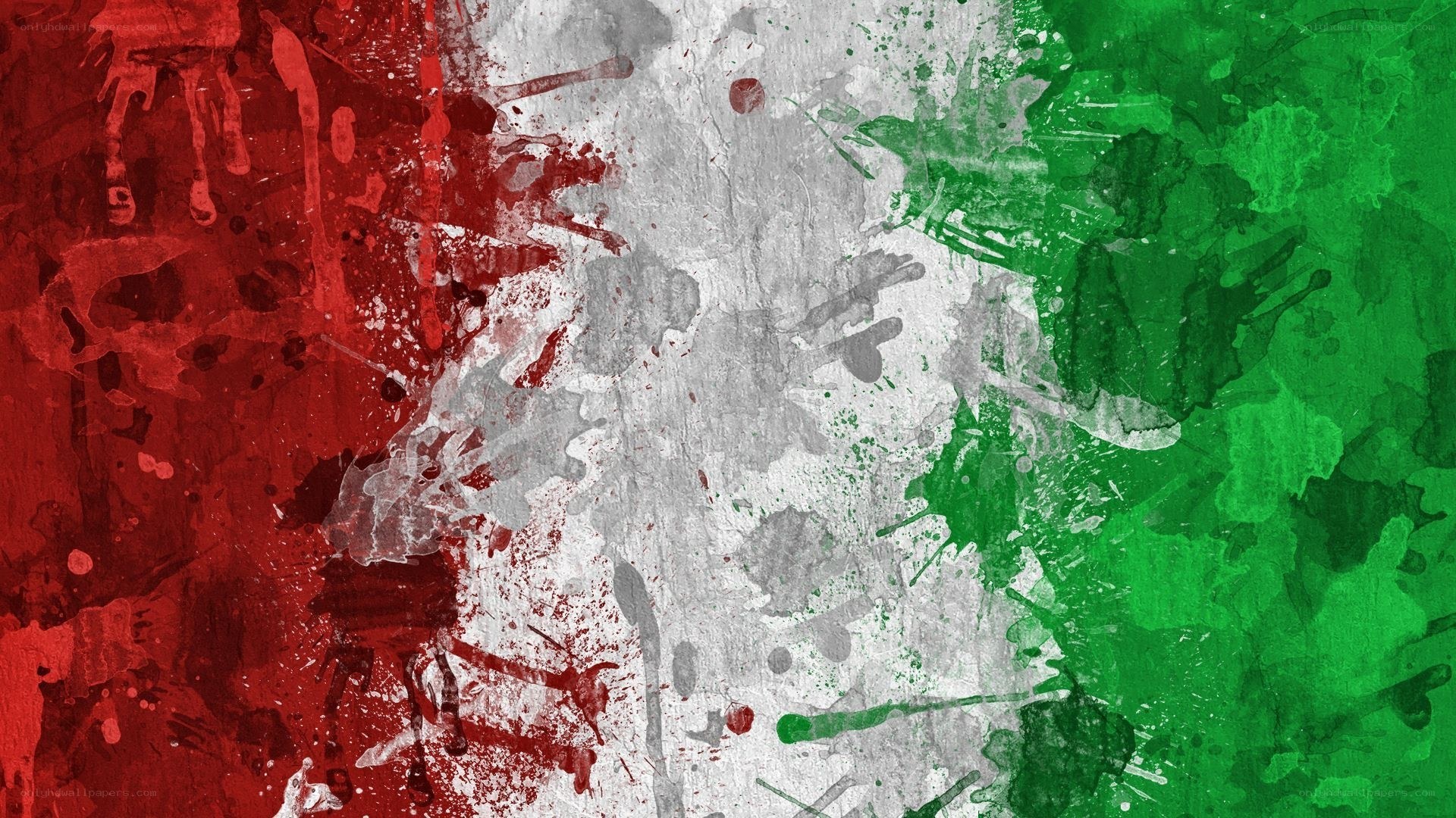 graffiti-style Italian flag