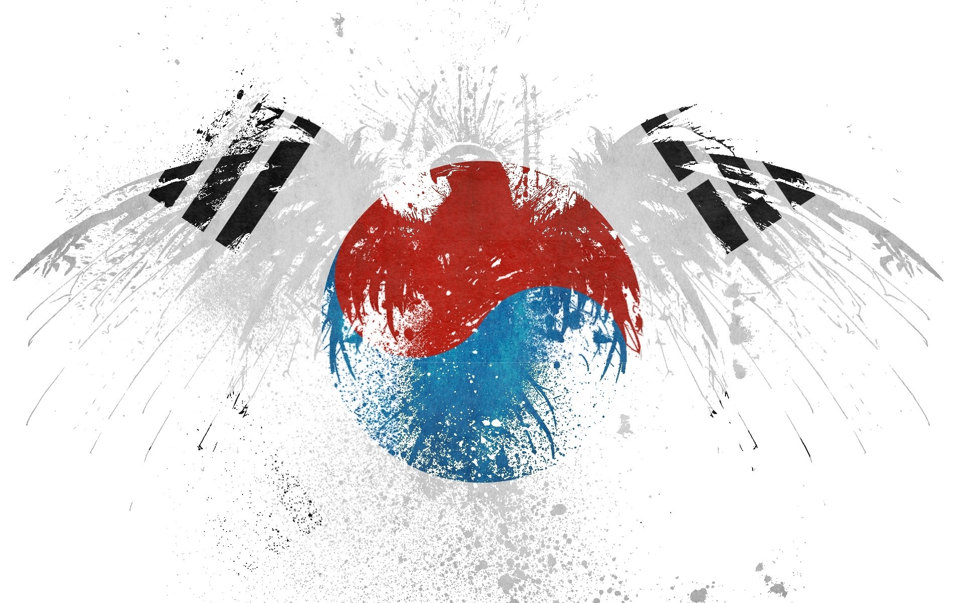 graffiti-style Korean flag