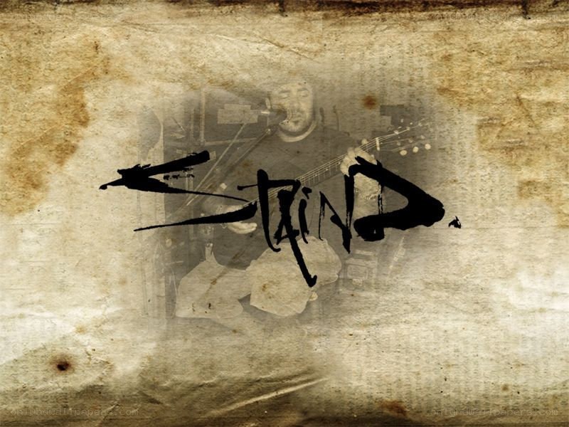 graffiti-style logo on textured background