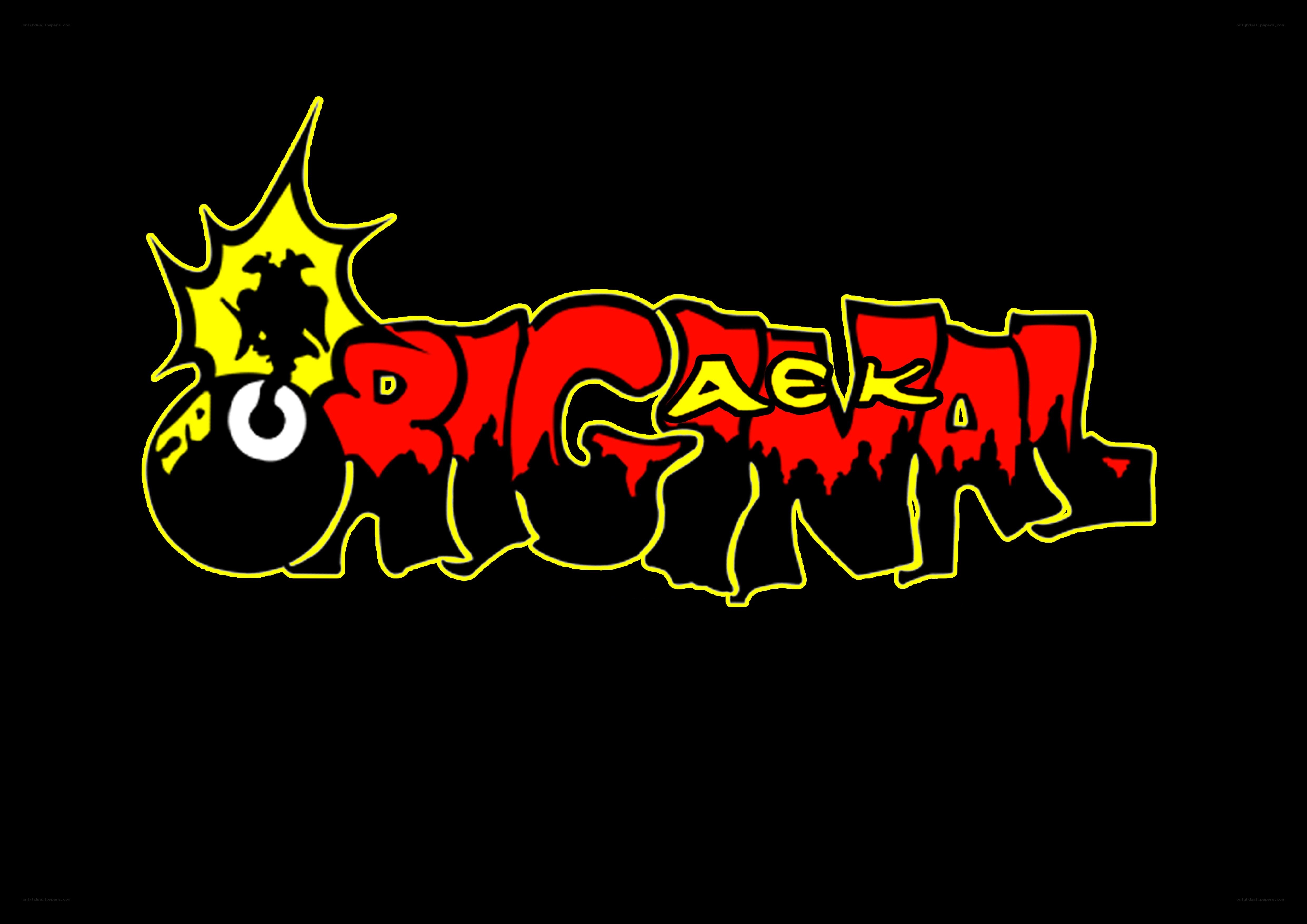 graffiti-style logo with bomb