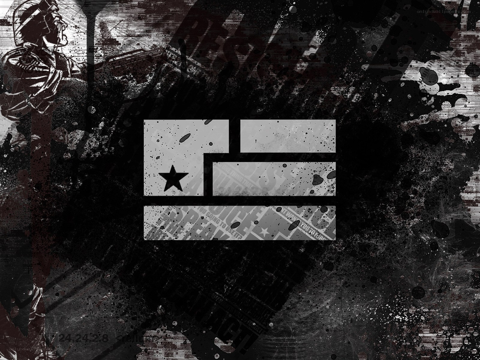 graffiti-style military artwork