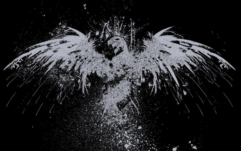 graffiti-style phoenix artwork