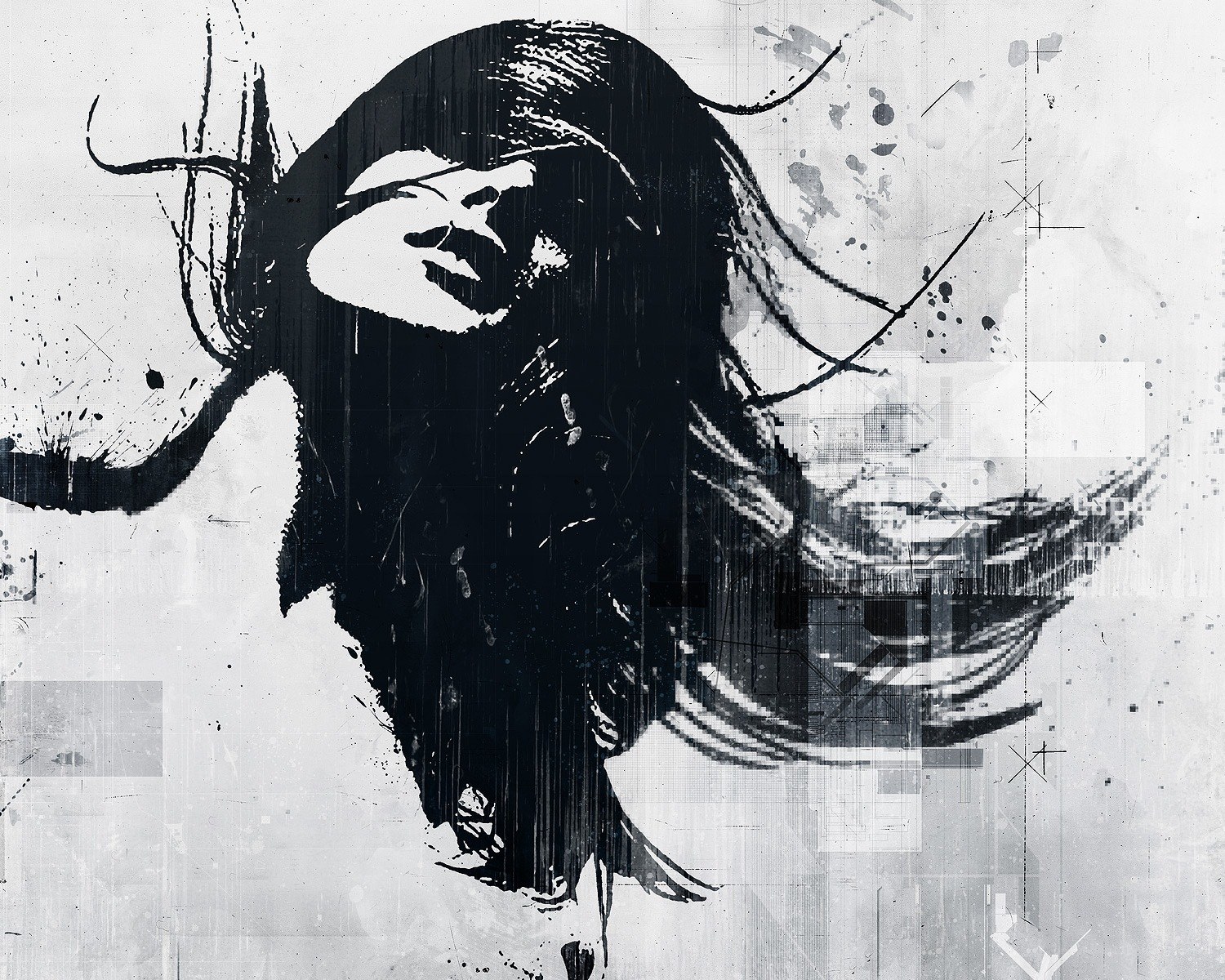 graffiti-style portrait art