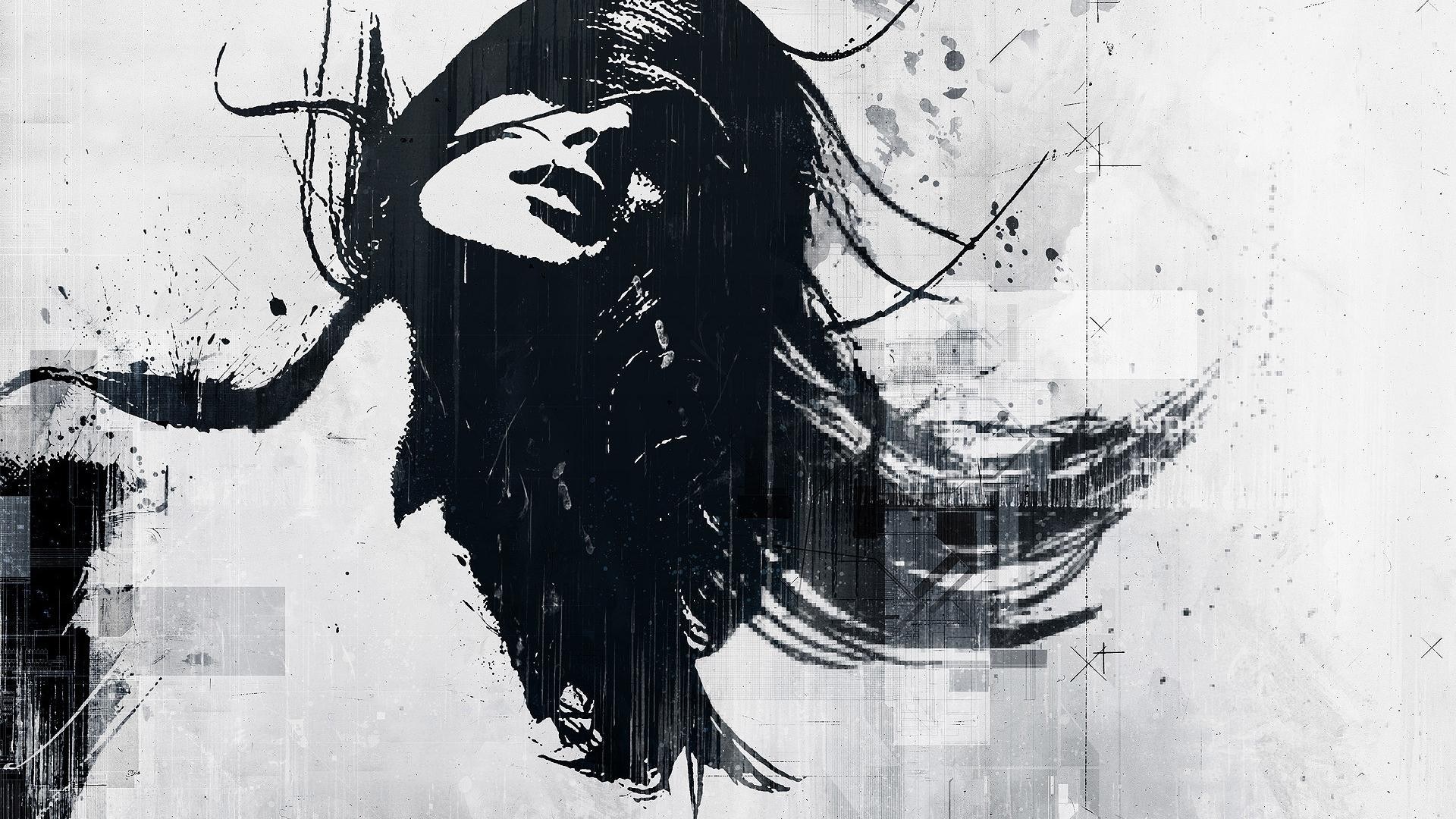 graffiti-style portrait art