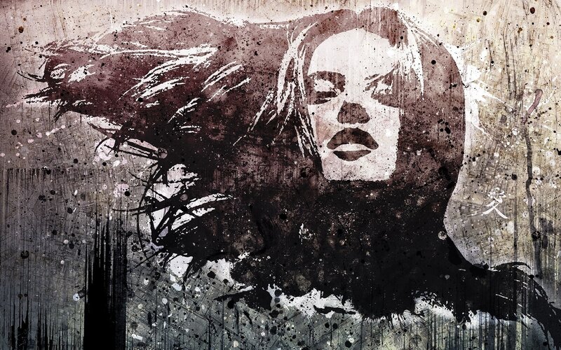 graffiti-style portrait art