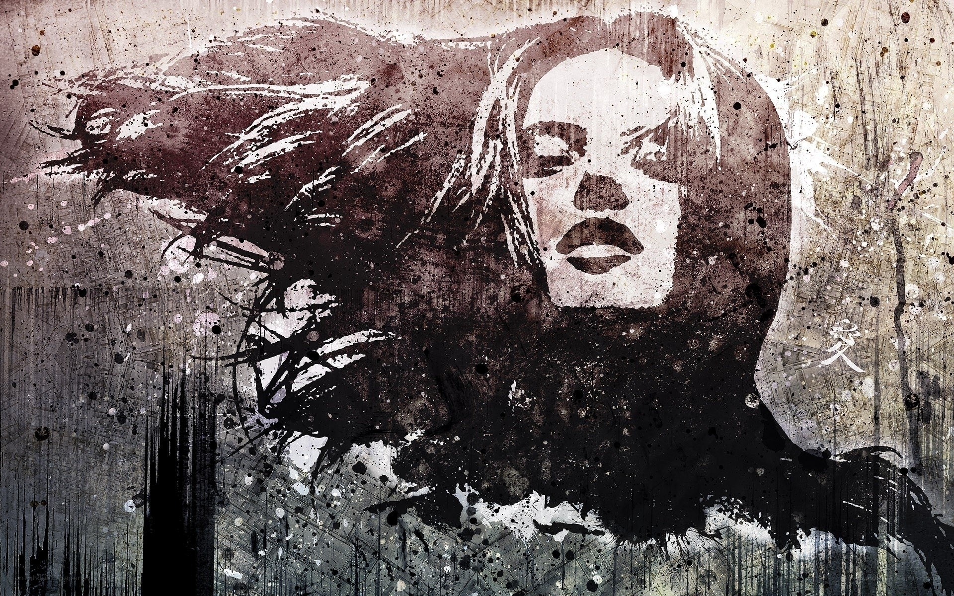 graffiti-style portrait art