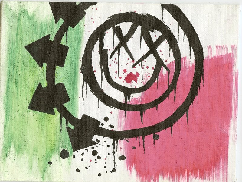 graffiti-style smiley face art