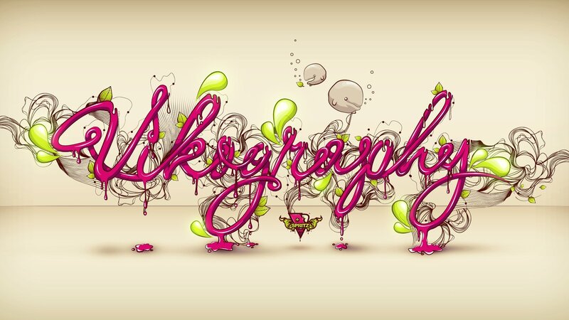 Graffiti-style Text — Pink