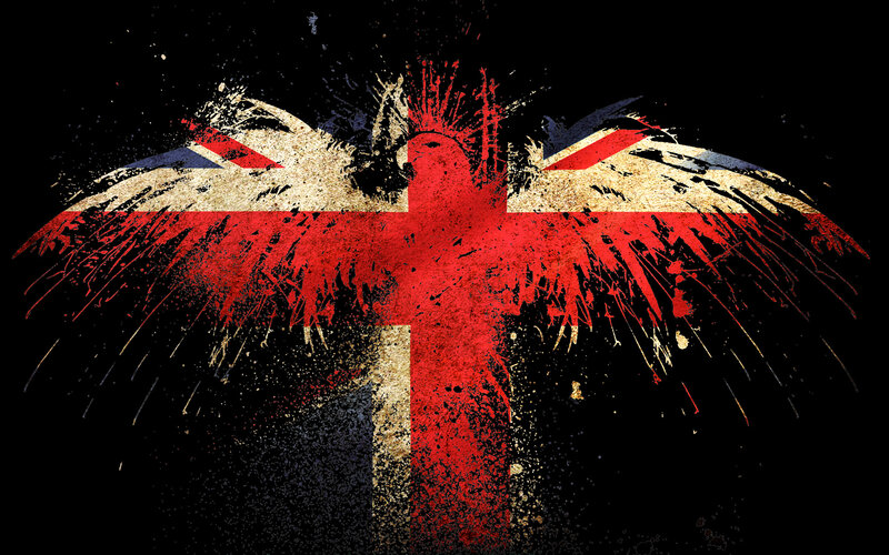 graffiti-style union jack eagle