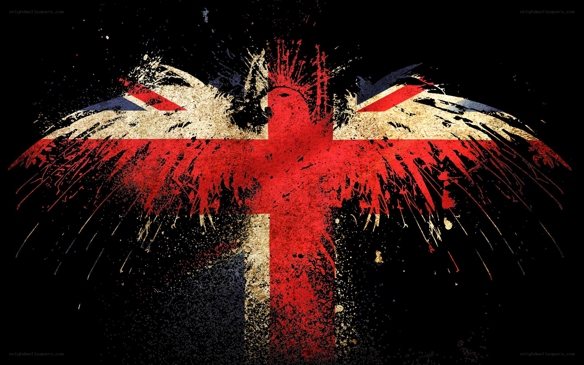graffiti-style union jack eagle