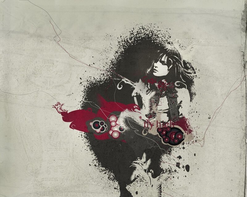 graffiti-style woman illustration