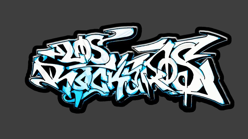 Graffiti Text Design — White
