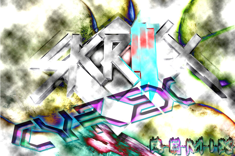 Graffiti Text on Abstract Background