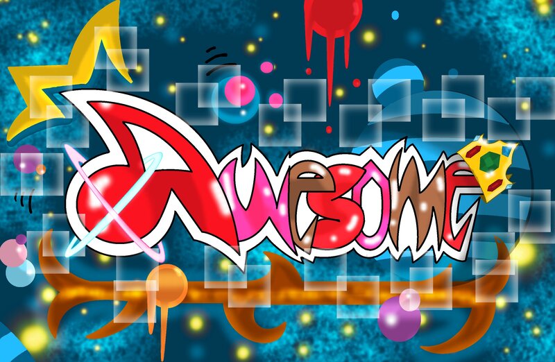 Graffiti Text on Background