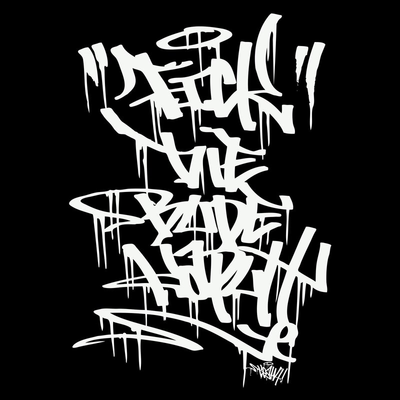 Graffiti Text on Black