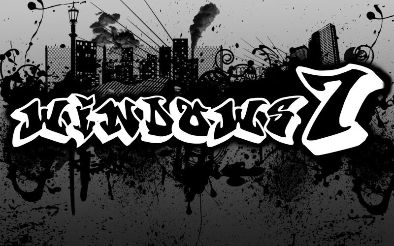 Graffiti Text on Cityscape