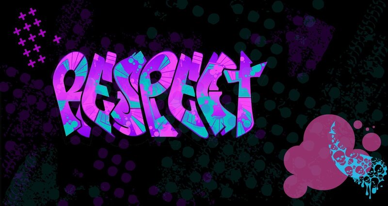 Graffiti Text on Dark Background