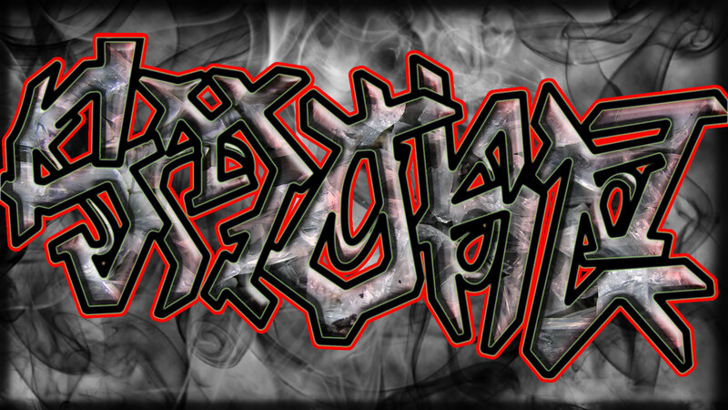 Graffiti Text on Smoke