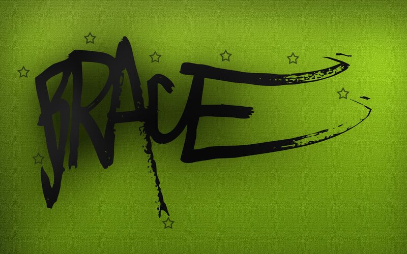 Graffiti Text on Wall — Green, Bold