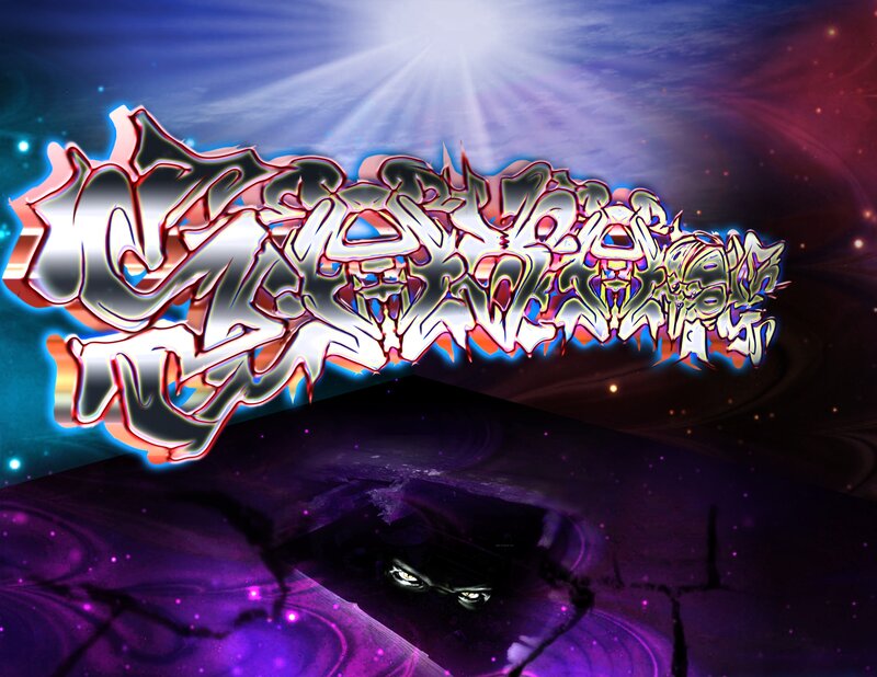 Graffiti Text with Eyes
