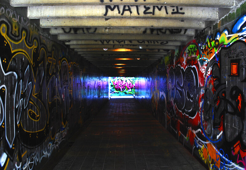 graffiti tunnel underpass