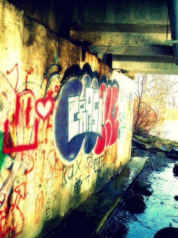 Graffiti under Bridge — Yellow
