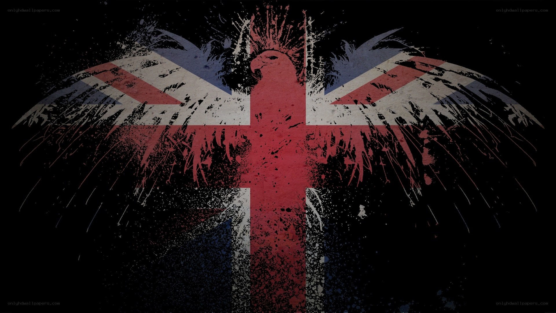 graffiti union jack eagle
