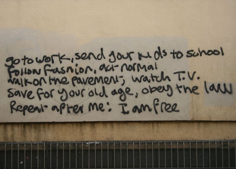 graffiti wall text