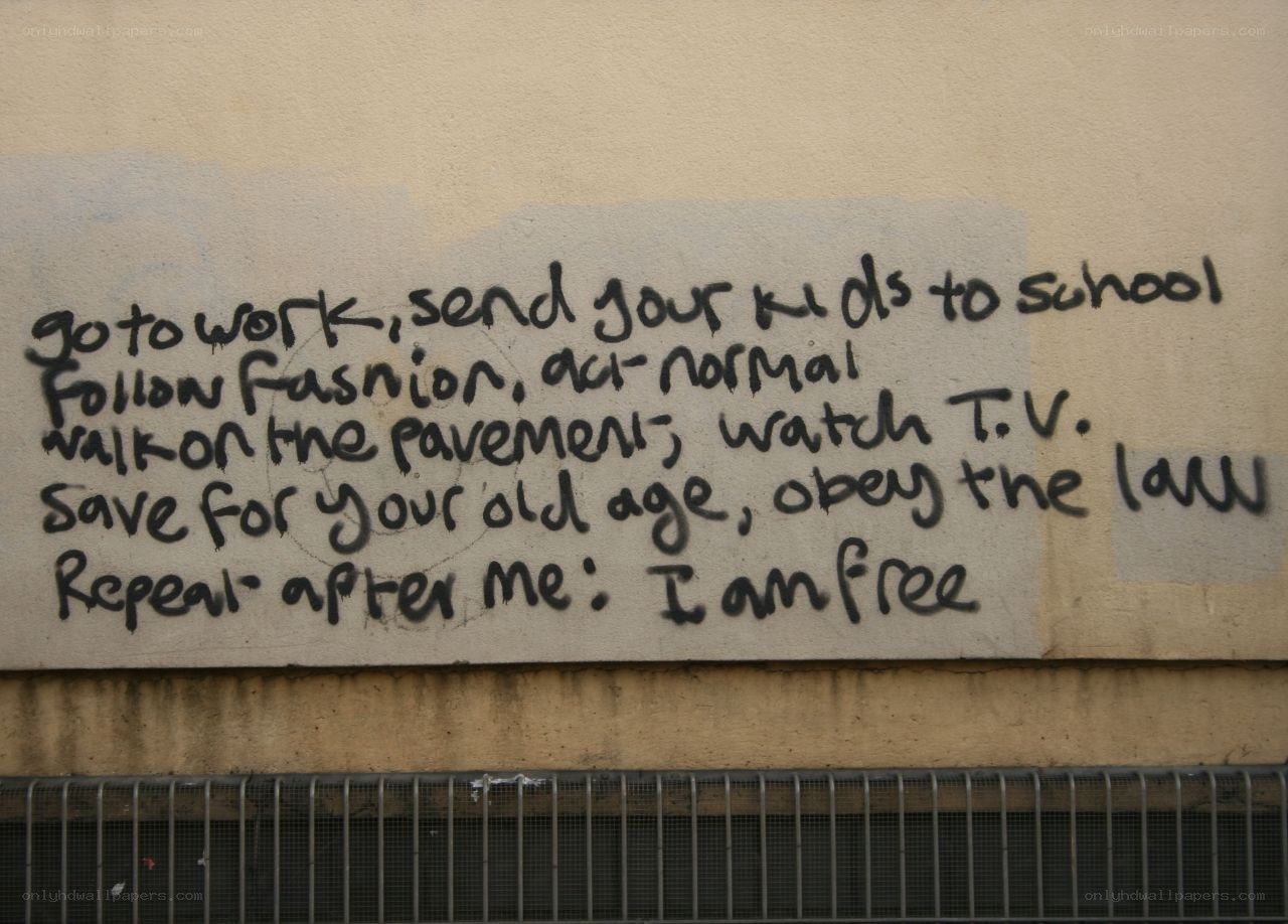 graffiti wall text
