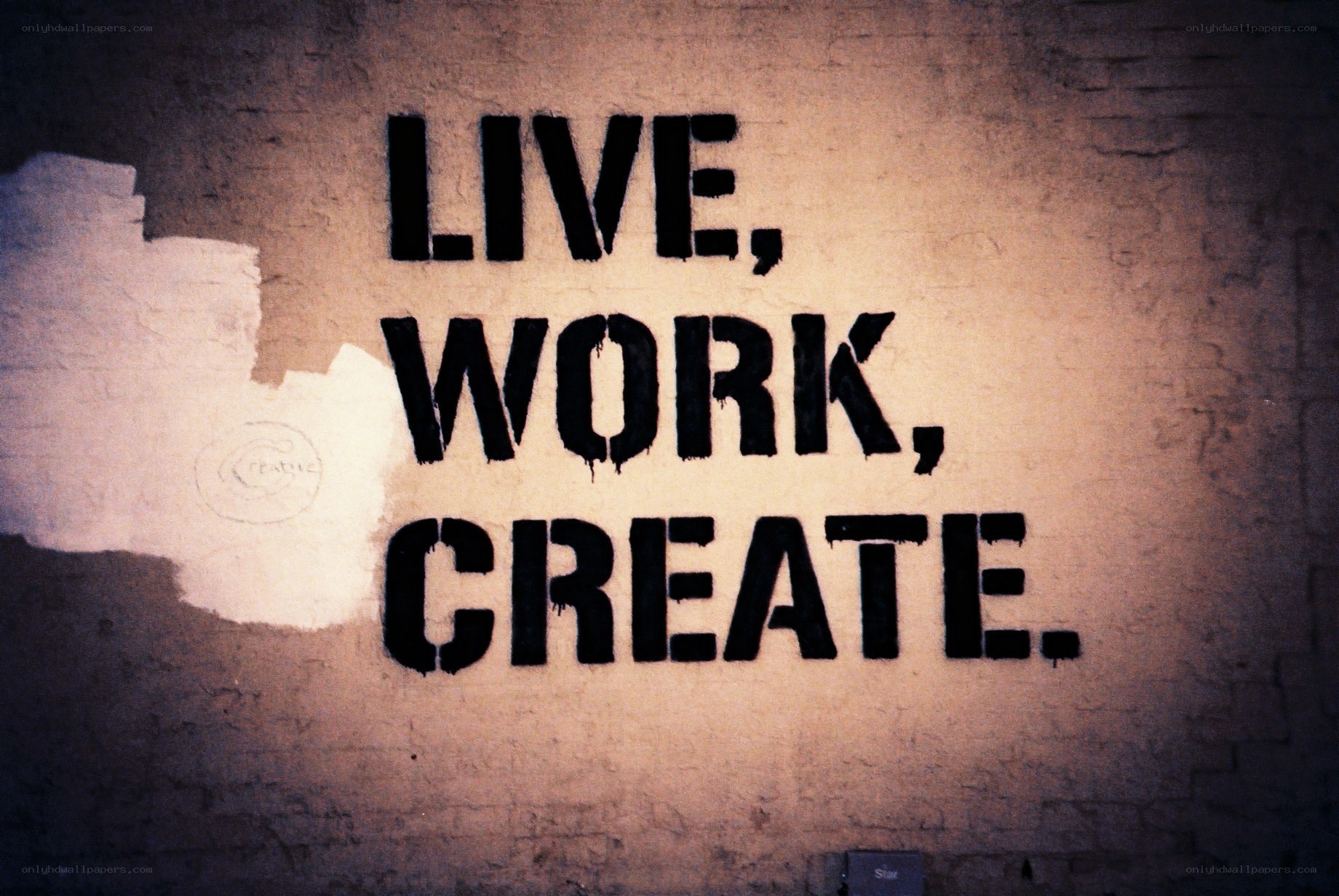 graffiti wall with text