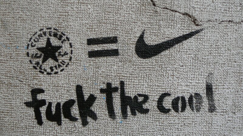 graffiti with brand logos