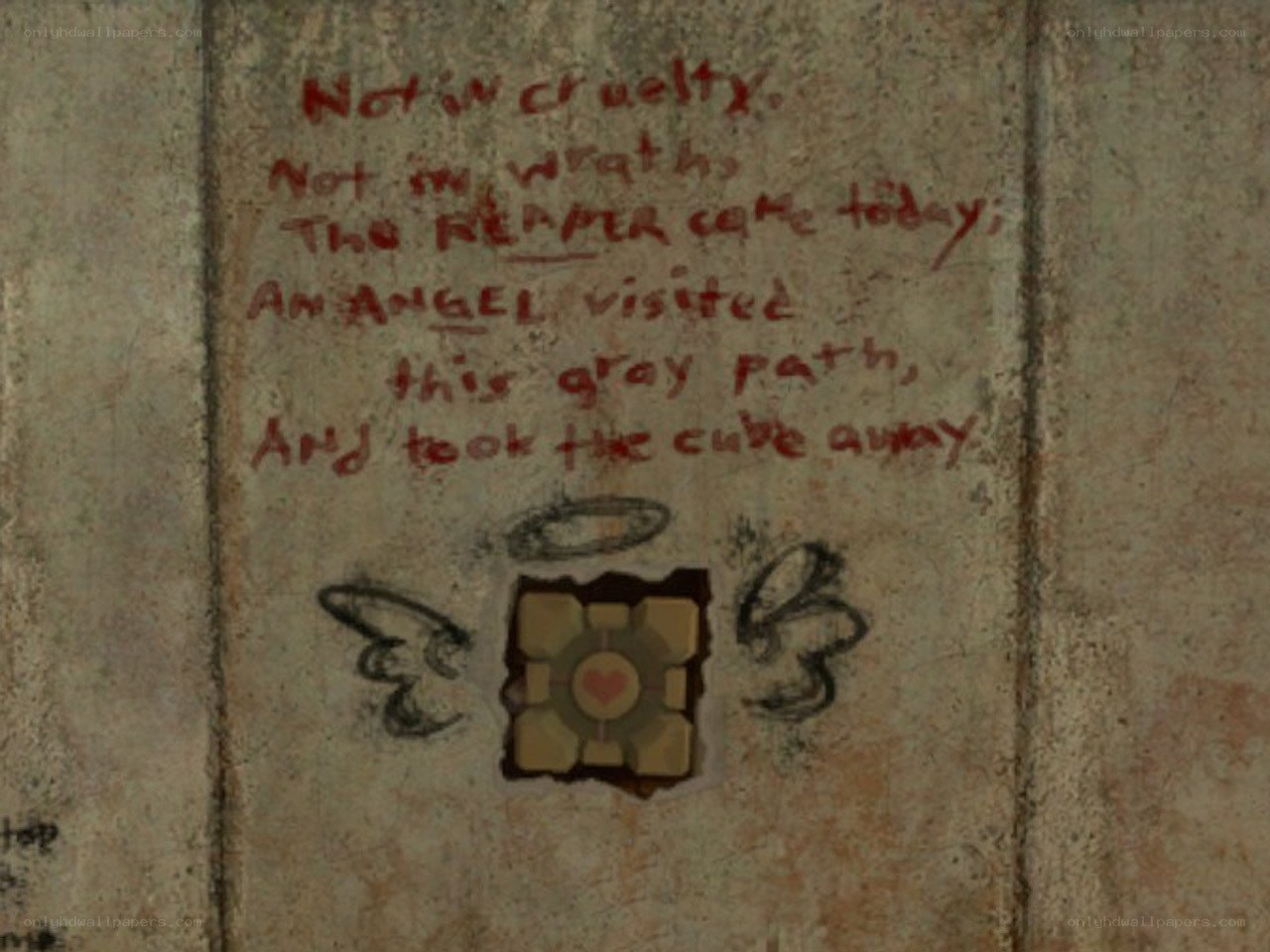 graffiti with cube drawing