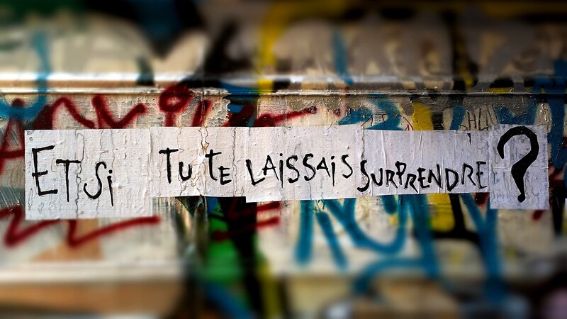 graffiti with handwritten question