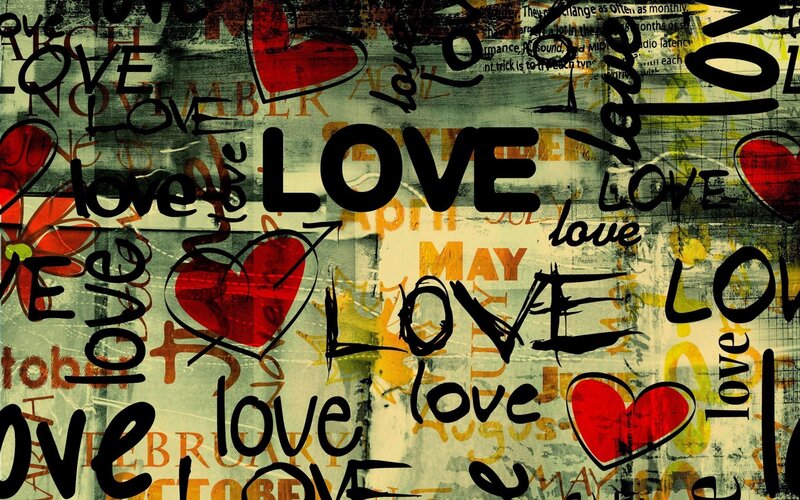 Graffiti with Love Text