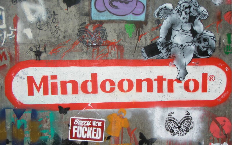 graffiti with mindcontrol sign