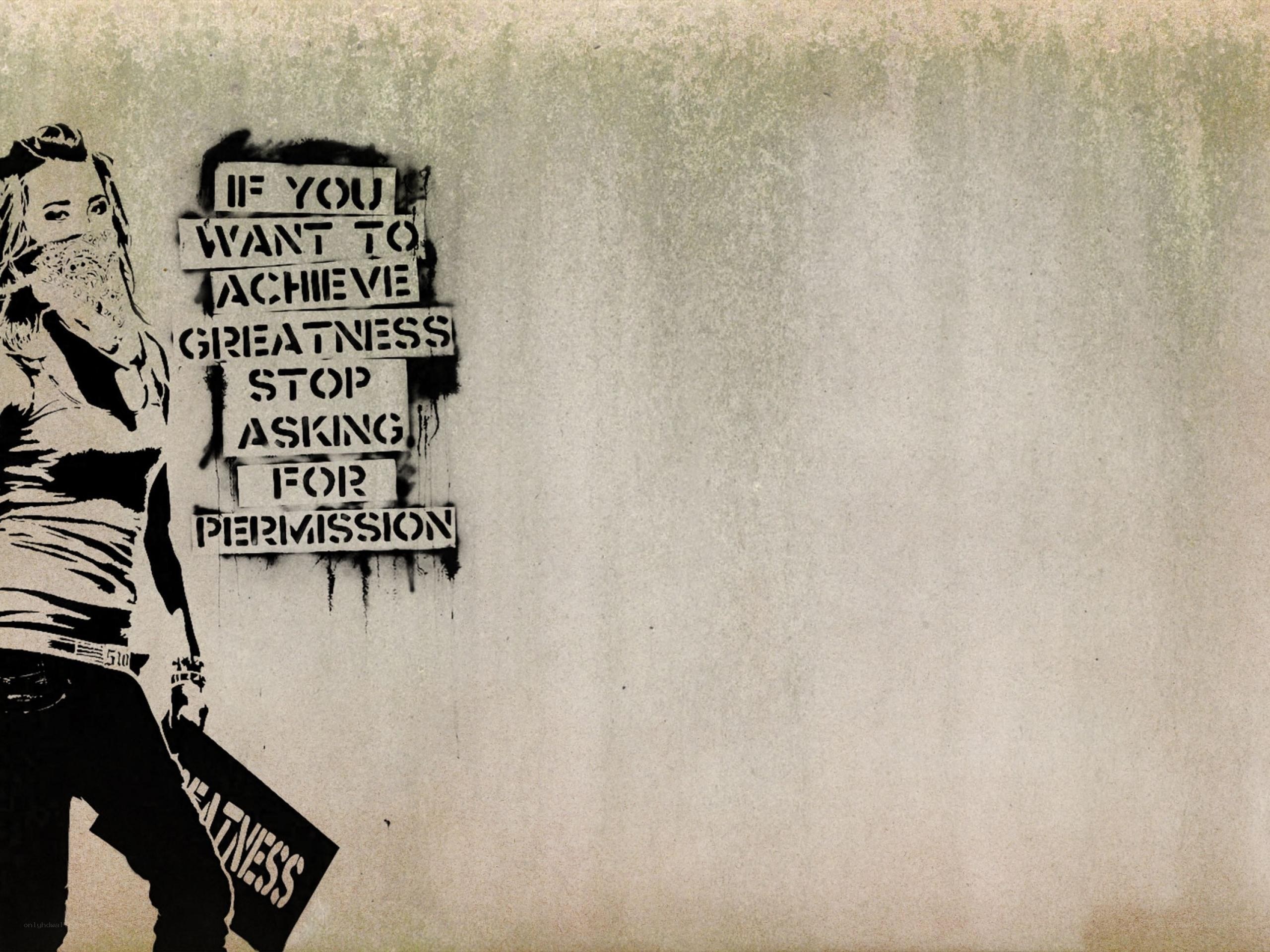 graffiti with motivational quote