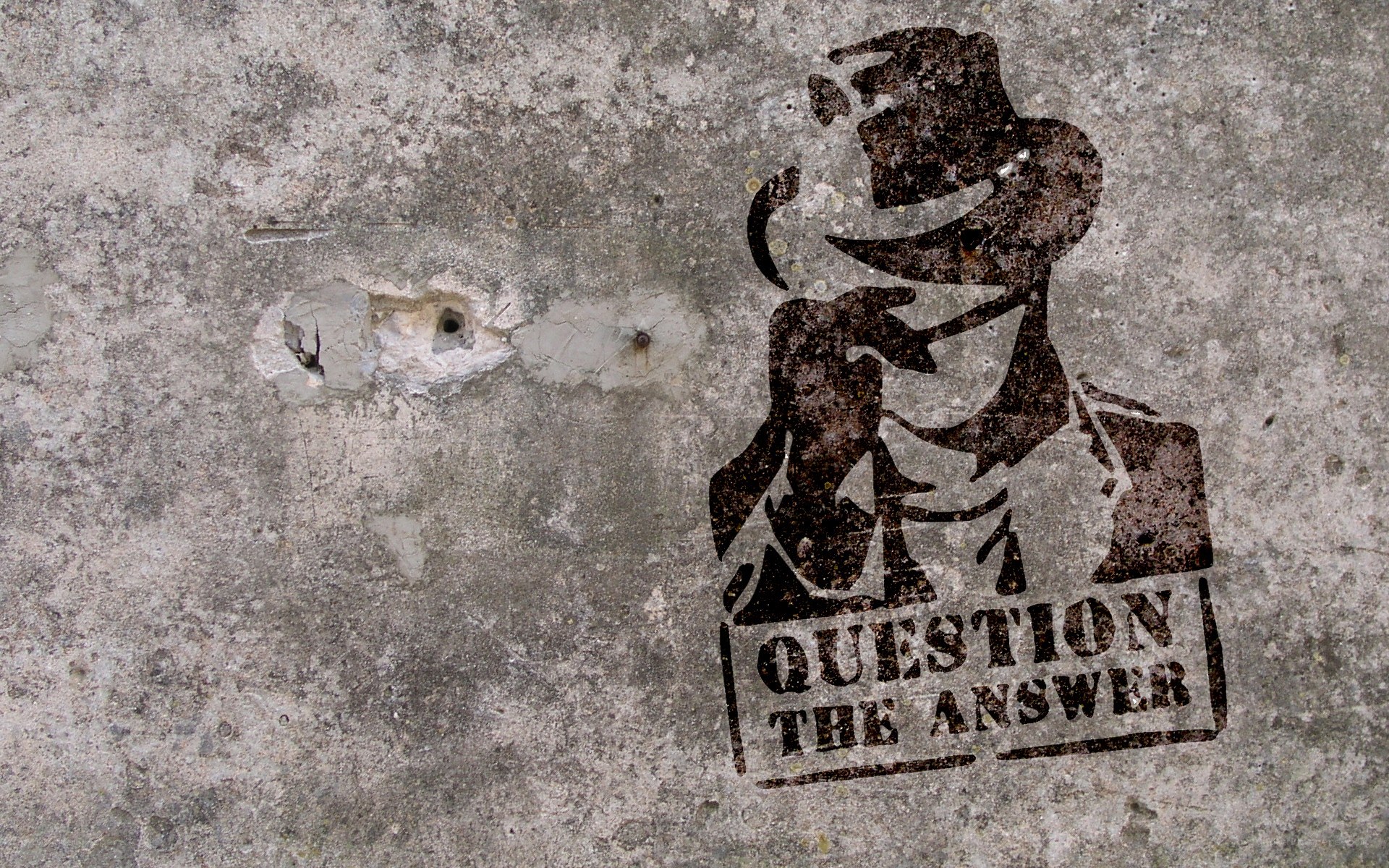 graffiti with question the answer