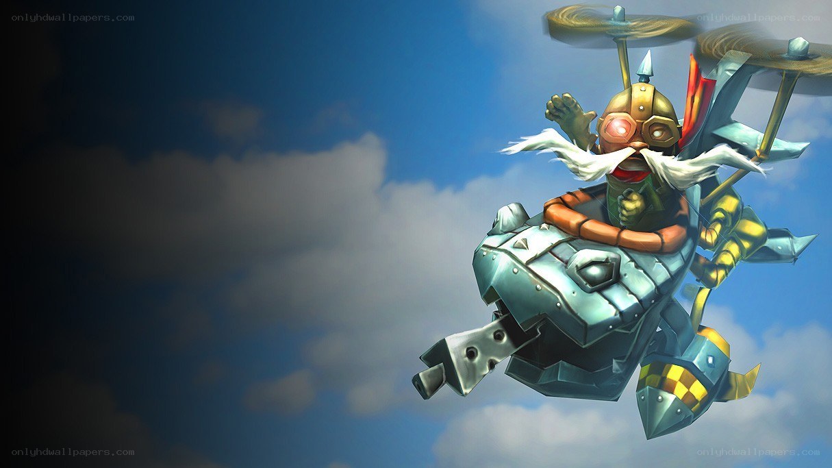 Gragas in a flying contraption