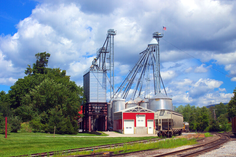 Grain Silos and Train