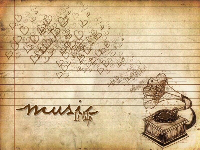 Gramophone with Hearts
