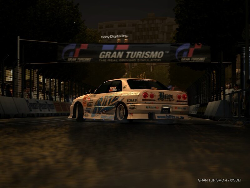 Gran Turismo race car at night